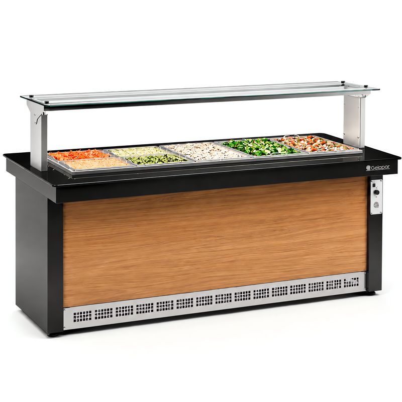 CARRO-BUFFET-REFRIGERADO-SELF-SERVICE-GBRF-200-PRETO-LINHA-VITRA-220V---GELOPAR