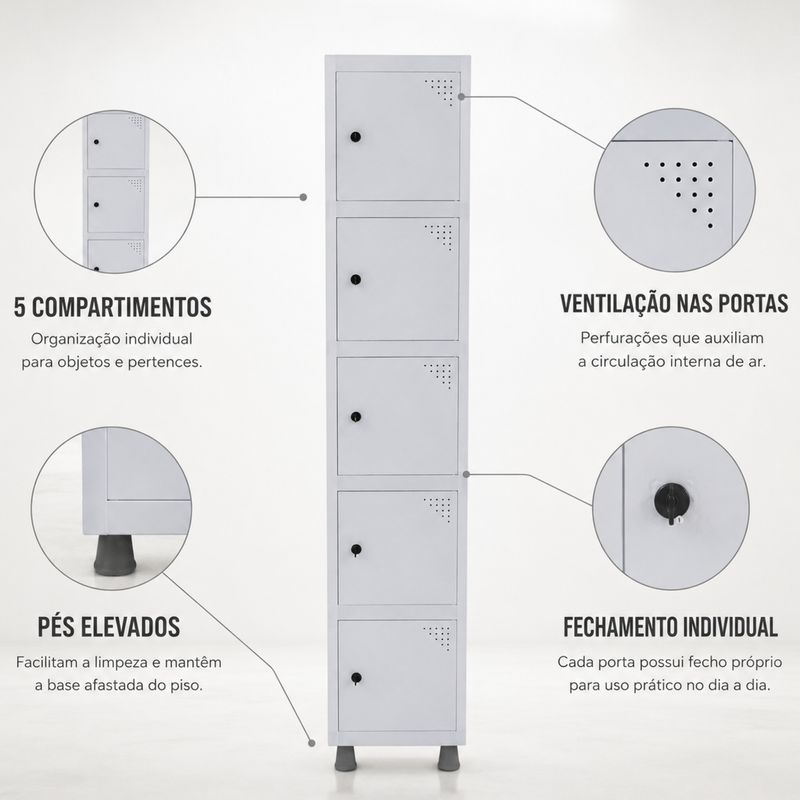 ROUPEIRO-DE-ACO-INICIAL-5-PORTAS-PEQUENOS-CINZA-TRANCA-CADEADO---PANDIN