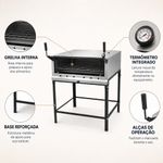 FORNO-LASTRO-GAS-GUILHOTINA-PRP900-G2-90X90CM-INOX---PROGAS