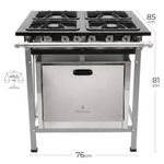 FOGAO-4-BOCAS-30X30CM-GAS-GLP-BAIXA-PRESSAO-PERFIL-65CM-COM-FORNO---METALMAQ