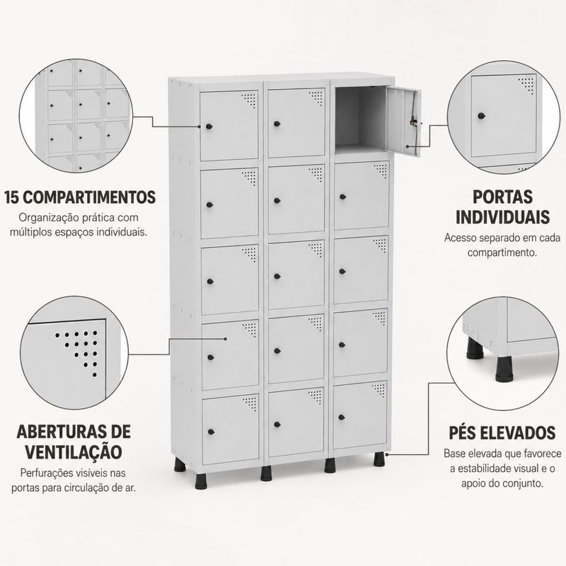 ROUPEIRO-DE-ACO-LIGHT-15-PORTAS-CINZA-TRANCA-CADEADO---PANDIN