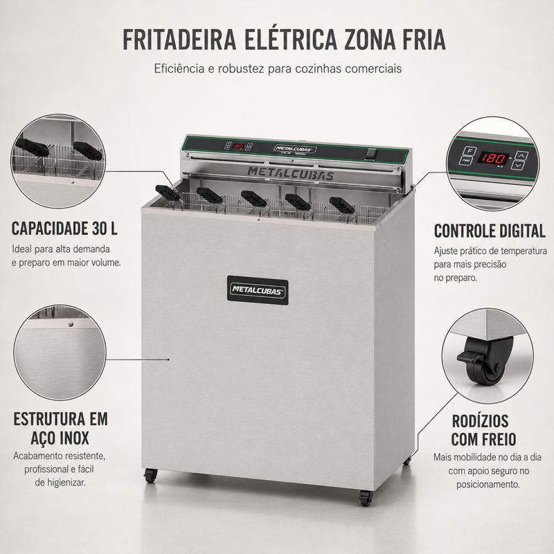 FRITADEIRA-ELETRICA-ZONA-FRIA-OLEO-FOE-30-P-30L-10000W-INOX-220V-----METALCUBAS