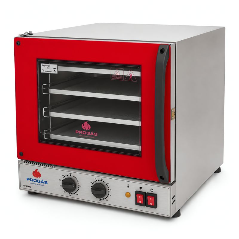 FORNO-TURBO-ELETRICO-ANALOGICO-FAST-OVEN-PRP-004-G2-VERMELHO-4-BANDEJAS-127V---PROGAS