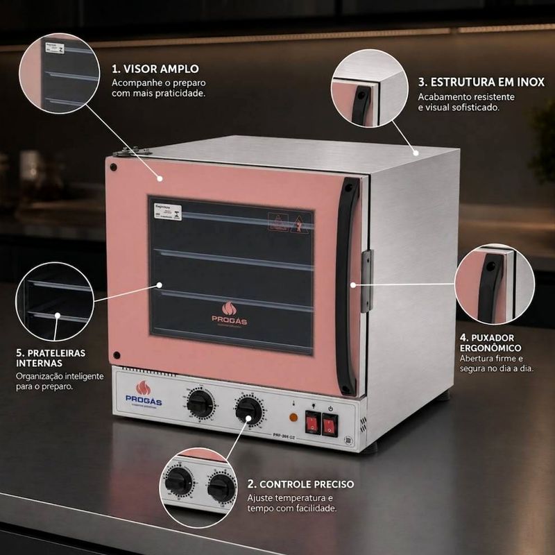 FORNO-TURBO-ELETRICO-ANALOGICO-FAST-OVEN-PRP-004-G2-ROSA-4-BANDEJAS-127V---PROGAS
