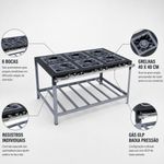 FOGAO-6-BOCAS-40X40CM-GAS-GLP-BAIXA-PRESSAO-PERFIL-9CM-DE-PE---METALMAQ