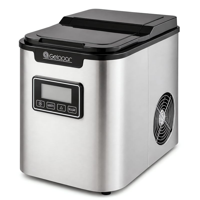 MAQUINA-DE-GELO-PORTATIL-INOX-GMGD-15-12KG-DIA-220V---GELOPAR