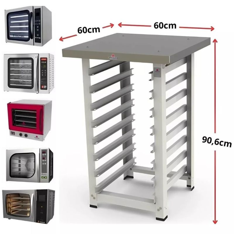 KIT-FORNO-TURBO-ELETRICO-FAST-OVEN-PRP-004-PLUS-DIGITAL-ROSA-220V---BANCADA-MES-004---PROGAS
