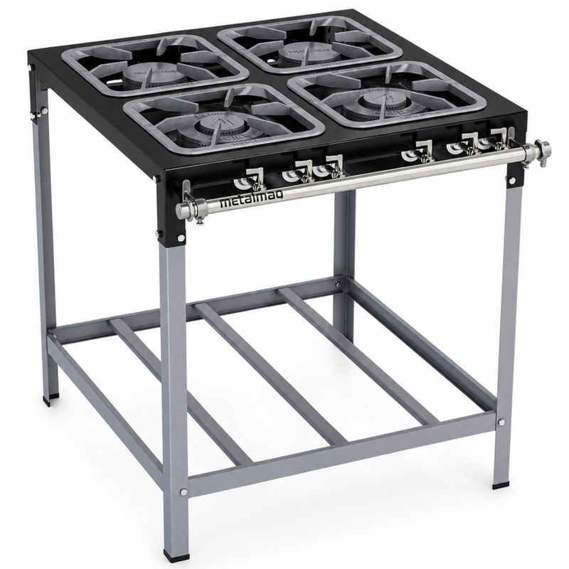 FOGAO-4-BOCAS-30X30CM-GAS-GLP-BAIXA-PRESSAO-PERFIL-65CM-DE-PE---METALMAQ