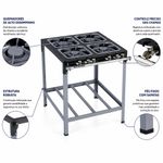 FOGAO-4-BOCAS-30X30CM-GAS-GLP-BAIXA-PRESSAO-PERFIL-65CM-DE-PE---METALMAQ