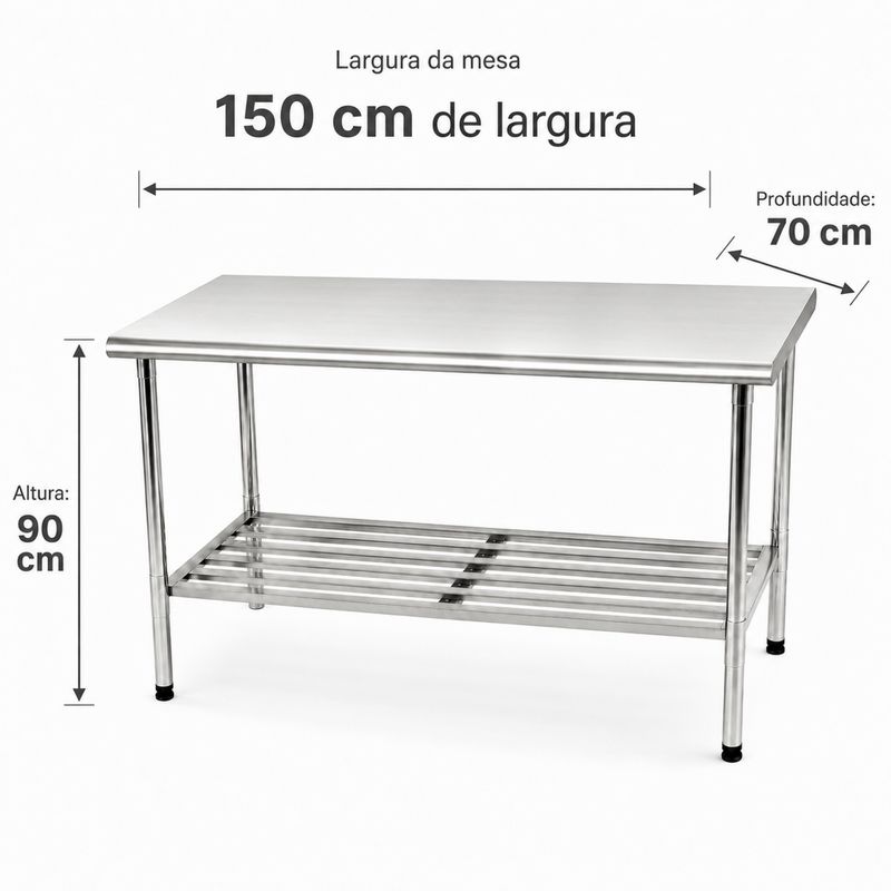 MESA-MANIPULACAO-150X70CM-DESMONTAVEL-TOTAL-INOX-430---IMECA
