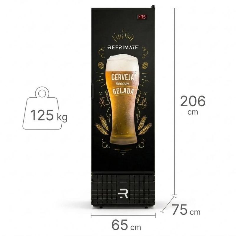 CERVEJEIRA-VISA-COOLER-VCCE-570PS-570L-PRETO-PORTA-CEGA-ADESIVADA-220V---REFRIMATE