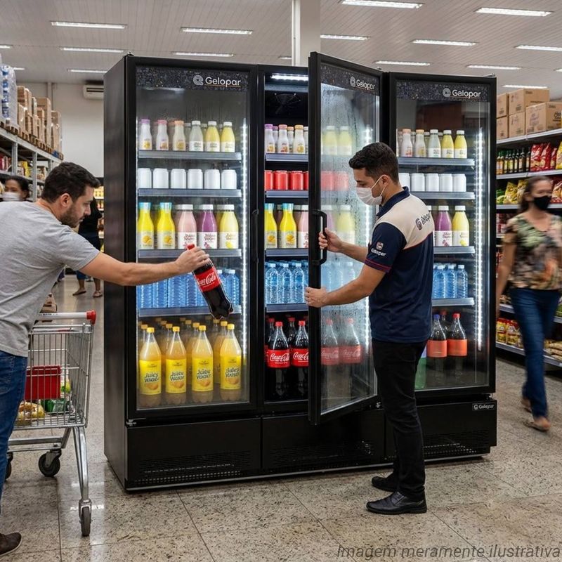 BALCAO-REFRIGERADO-VERTICAL-FRIOS-E-LATICINIOS-GCVR-1450CB-TODO-PRETO-3-PORTAS-220V---GELOPAR