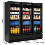 BALCAO-REFRIGERADO-VERTICAL-FRIOS-E-LATICINIOS-GCVR-1450CB-TODO-PRETO-3-PORTAS-220V---GELOPAR
