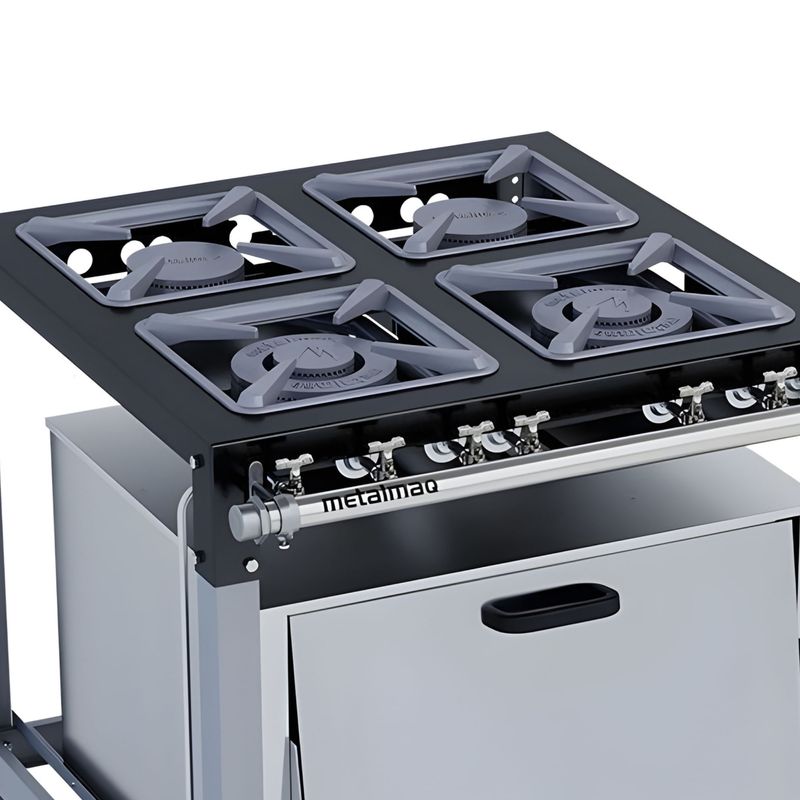 FOGAO-4-BOCAS-30X30-GAS-GLP-BAIXA-PRESSAO-PERFIL-65CM-COM-FORNO---METALMAQ
