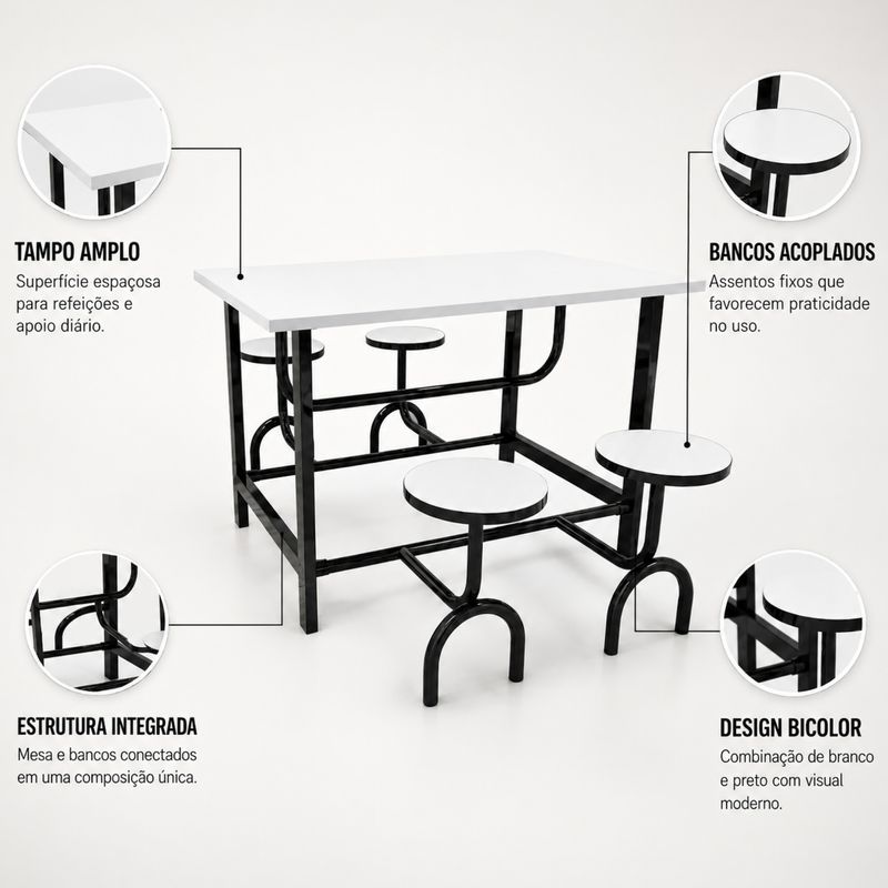 MESA-REFEITORIO-4-LUGARES-80X120X150-BANCO-RETRATIL-BRANCO---ACIMAQ