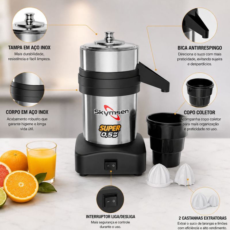 EXTRATOR-DE-SUCO-INOX-ESB-SUPER-N-1-2CV-BIVOLT---SKYMSEN
