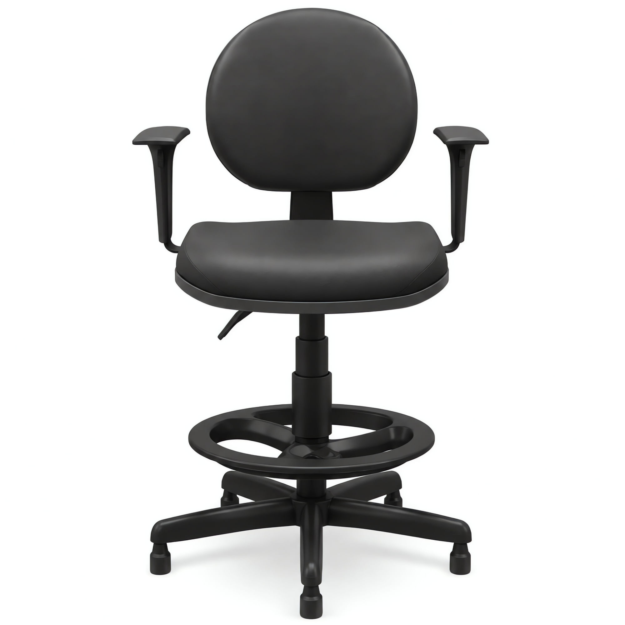 Cadeira Caixa Executiva Back System Com Braço Couro Ecologico