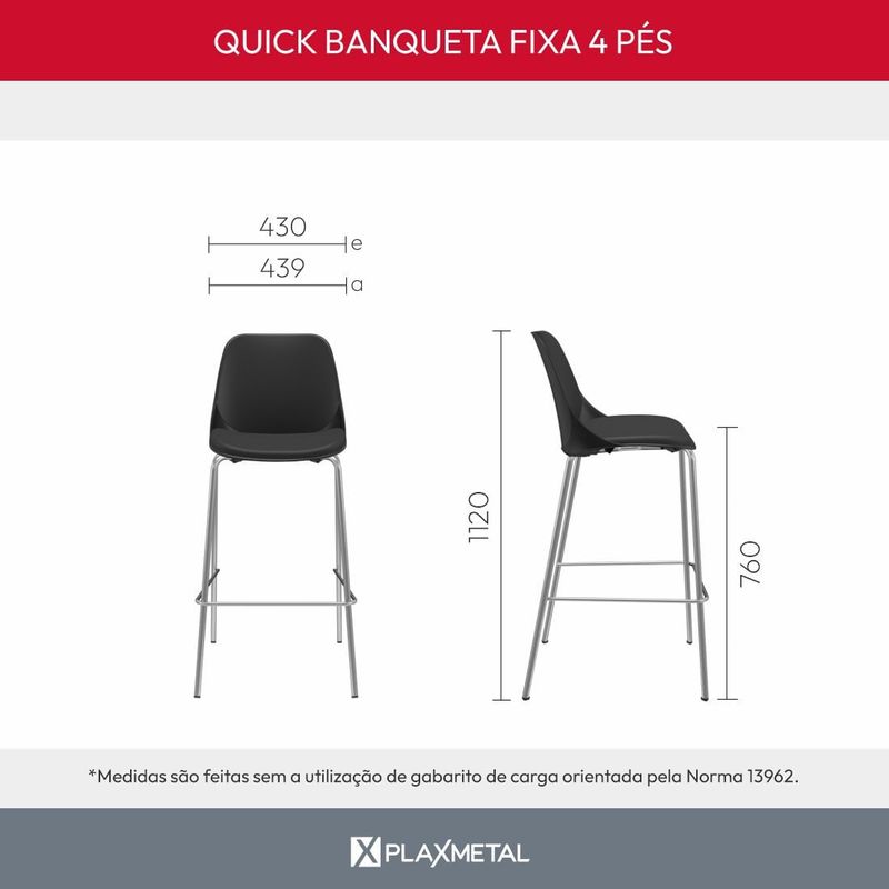 BANQUETA-QUICK-FIXA-ALTA-PRETO-SEM-ESTOFADO---PLAXMETAL