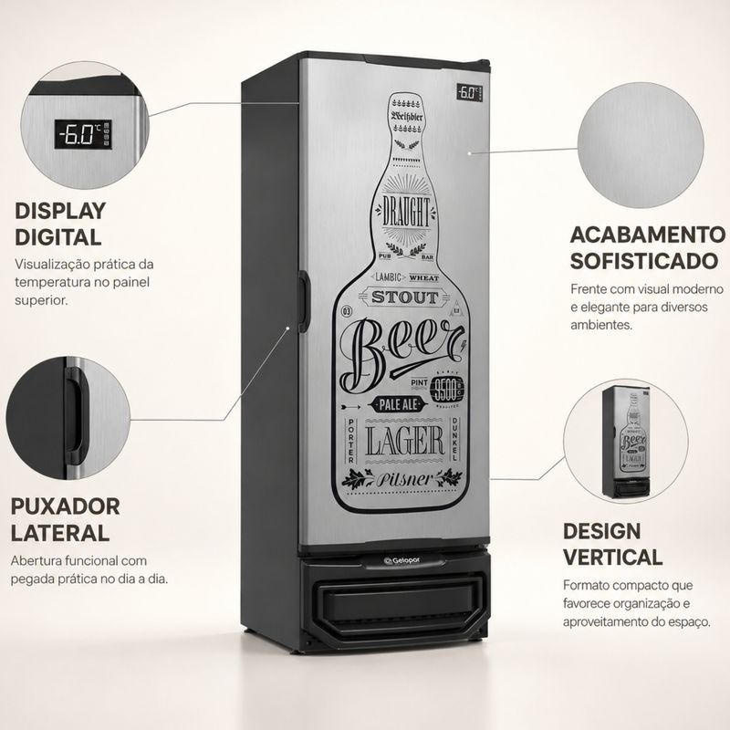 CERVEJEIRA-GCB-40-GW-TI-410-LITROS-PORTA-CEGA-TIPO-INOX-127V---GELOPAR