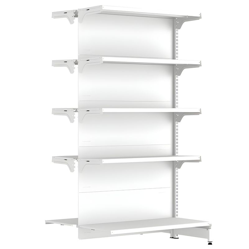 GONDOLA-CENTRO-CONTINUACAO-170X90-4-BANDEJAS-60CM---BASE-80CM-BRANCO---AMAPA