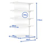 GONDOLA-CENTRO-CONTINUACAO-170X90-4-BANDEJAS-60CM---BASE-80CM-BRANCO---AMAPA