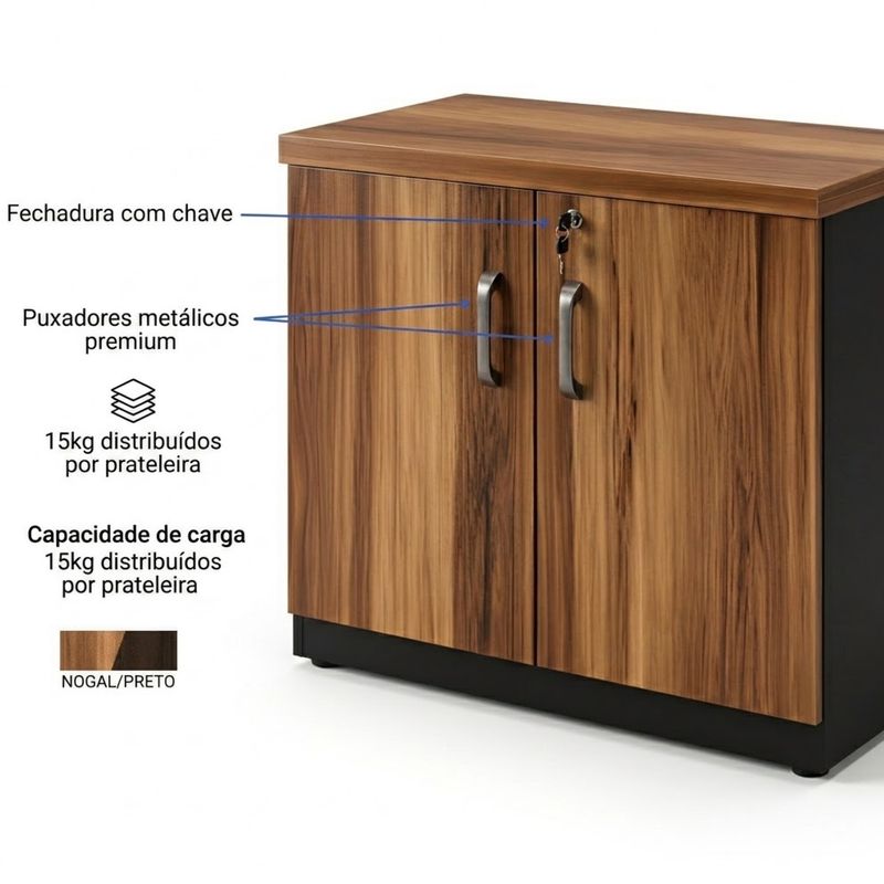 ARMARIO-BAIXO-MADEIRA-LINHA-80X45-NOGAL-E-PRETO---ACIMAQ
