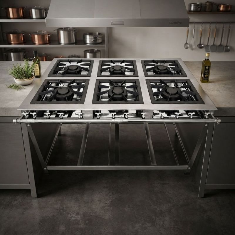 FOGAO-6-BOCAS-40X40-GOLD-CFZG-158-INOX-GAS-GLP-BAIXA-PRESSAO-PERFIL-10CM-DE-PE---CEFAZ