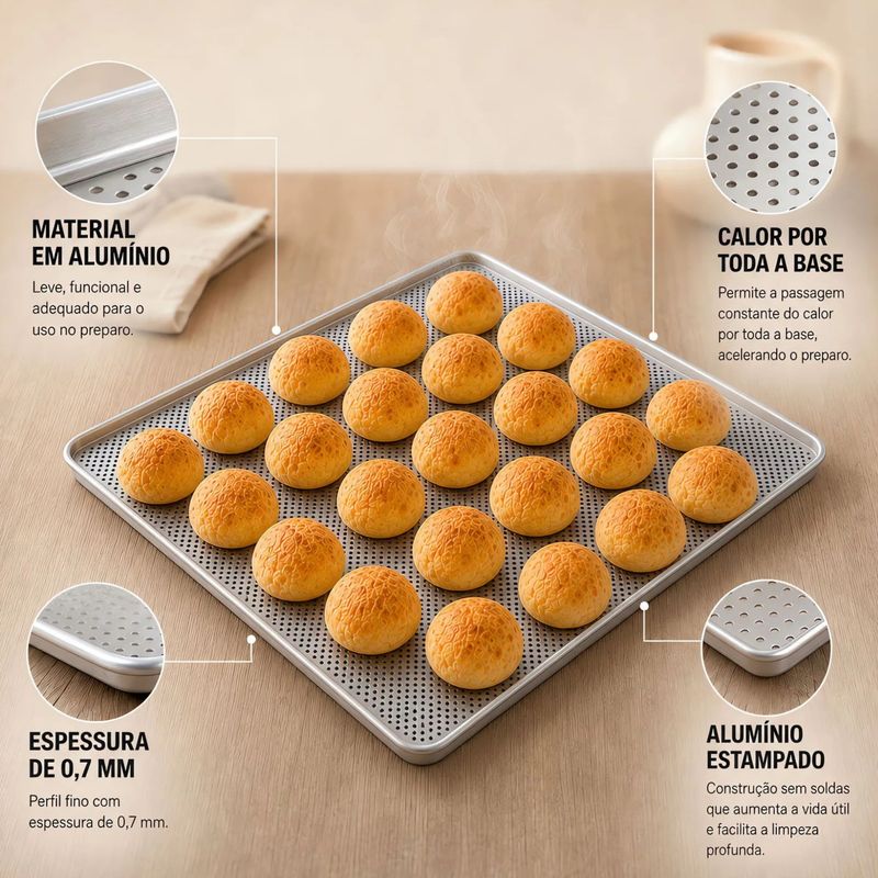 KIT-4-ASSADEIRAS-35X35-TURBO-PERFURADA-ALUMINIO-07MM-ESTAMPADA---IMECA