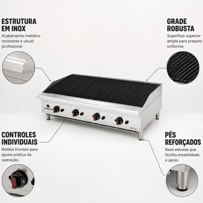 CHARBOILER-GAS-90CM-PRO-90CB-3-QUEIMADORES---PROGAS