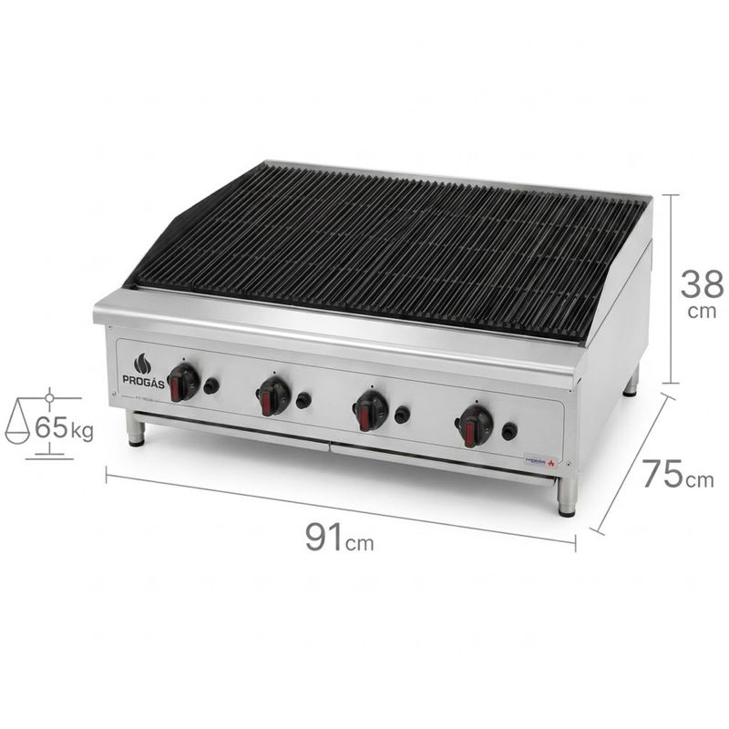 CHARBOILER-GAS-90CM-PRO-90CB-3-QUEIMADORES---PROGAS