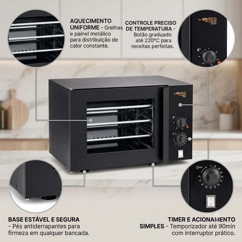 FORNO-CONVECTOR-CLASS-4-ASSADEIRAS-FCCVR-PRETO-220V---RED-CHAMELEON