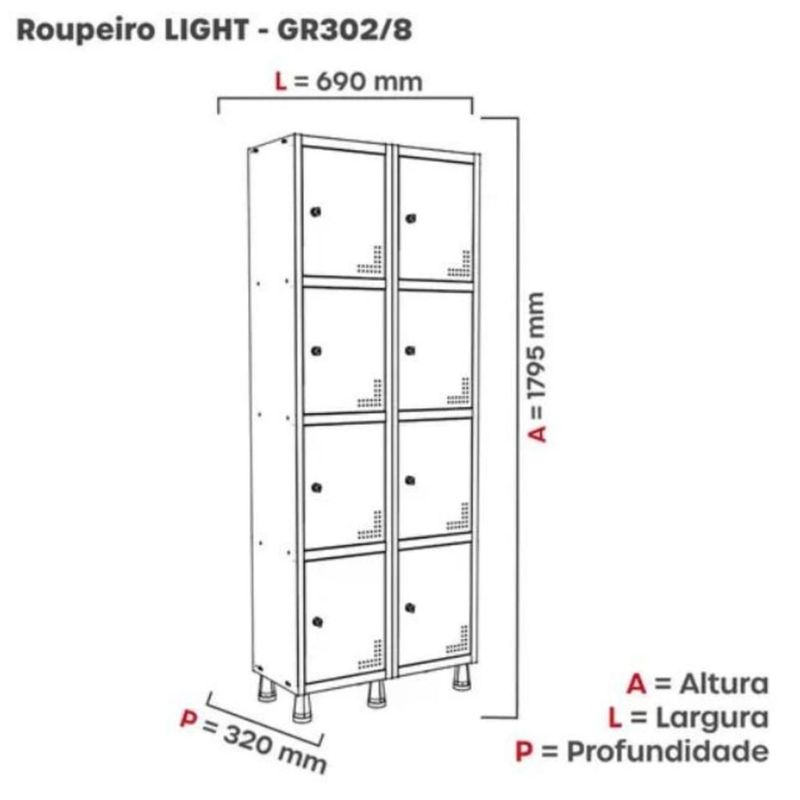 ROUPEIRO-DE-ACO-8-PORTAS-PEQUENOS-CINZA-LIGHT-FECHAMENTO-POR-CADEADO---PANDIN