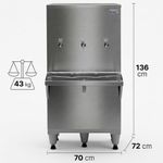 BEBEDOURO-INOX-100-LITROS-3-TORNEIRAS-COM-FILTRO-220V---FRISBEL
