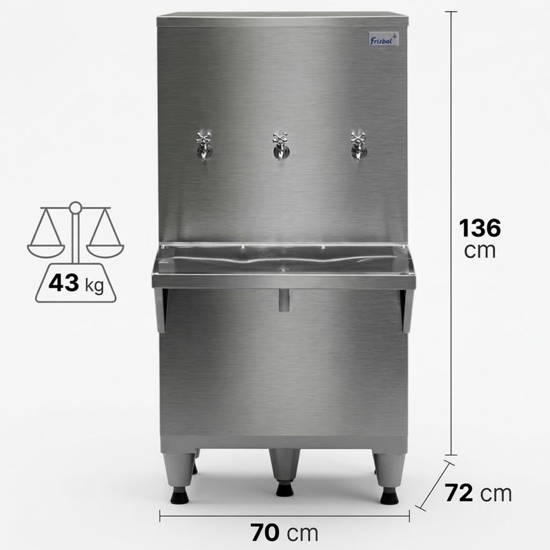 BEBEDOURO-INOX-100-LITROS-3-TORNEIRAS-COM-FILTRO-220V---FRISBEL