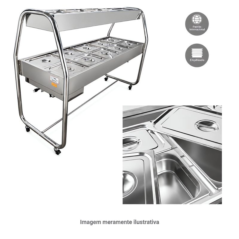 CUBA-GN-1-6-100MM-INOX-PARA-BUFFET-SEM-ALCA---VACCARIN
