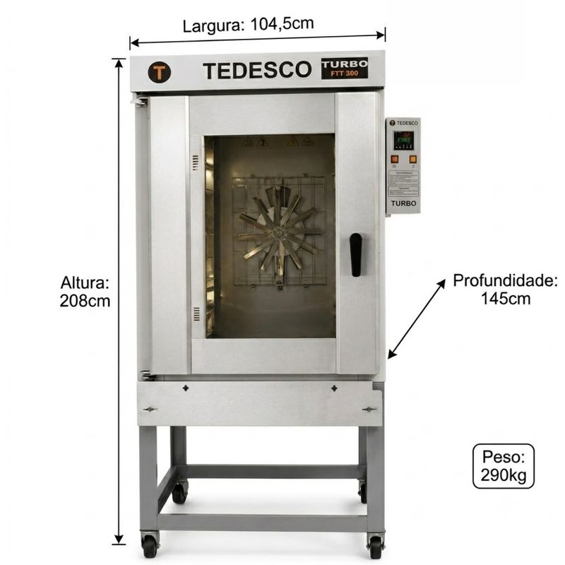 FORNO-TURBO-GAS-10-BANDEJAS-58X68-FTT-300G-PINTADO-BIVOLT---TEDESCO