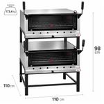 FORNO-LASTRO-GAS-GUILHOTINA-DUPLO-PRP-900DP-G3-91X91CM-INOX---PROGAS