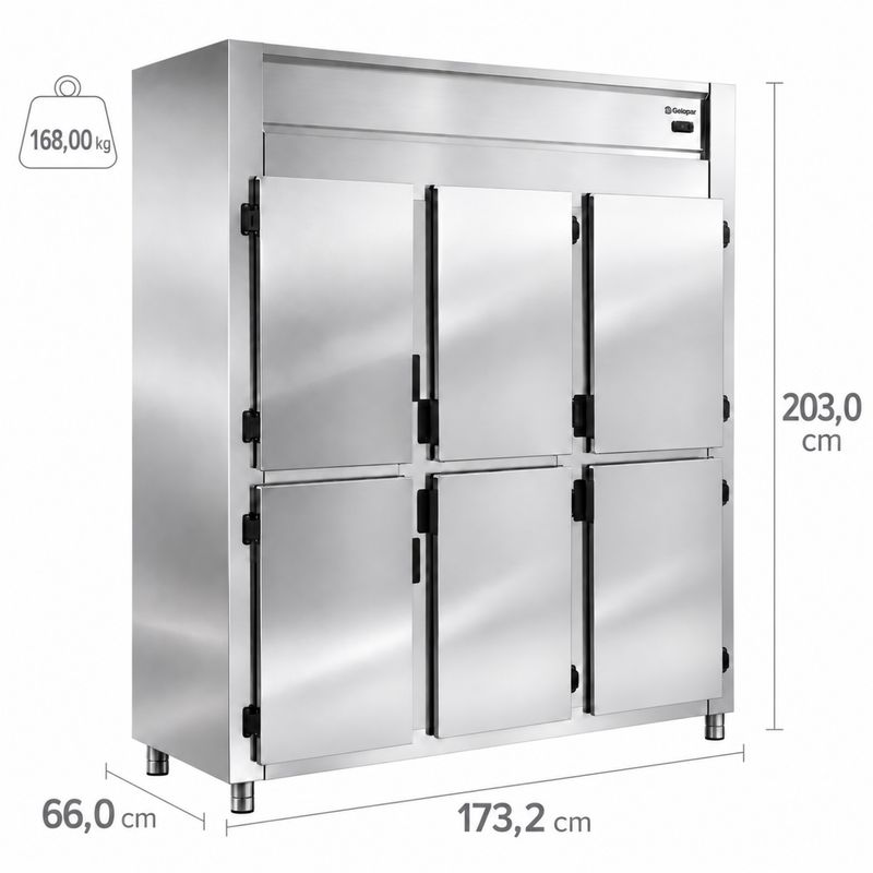 GELADEIRA-COMERCIAL-GREP-6P-INOX-AR-FORCADO-6-PORTAS-220V---GELOPAR