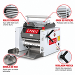 CILINDRO-LAMINADOR-MESA-EPOXI-SEM-PEDESTAL-CL-390-BANDEJA-INOX-1CV-BIVOLT---GPANIZ