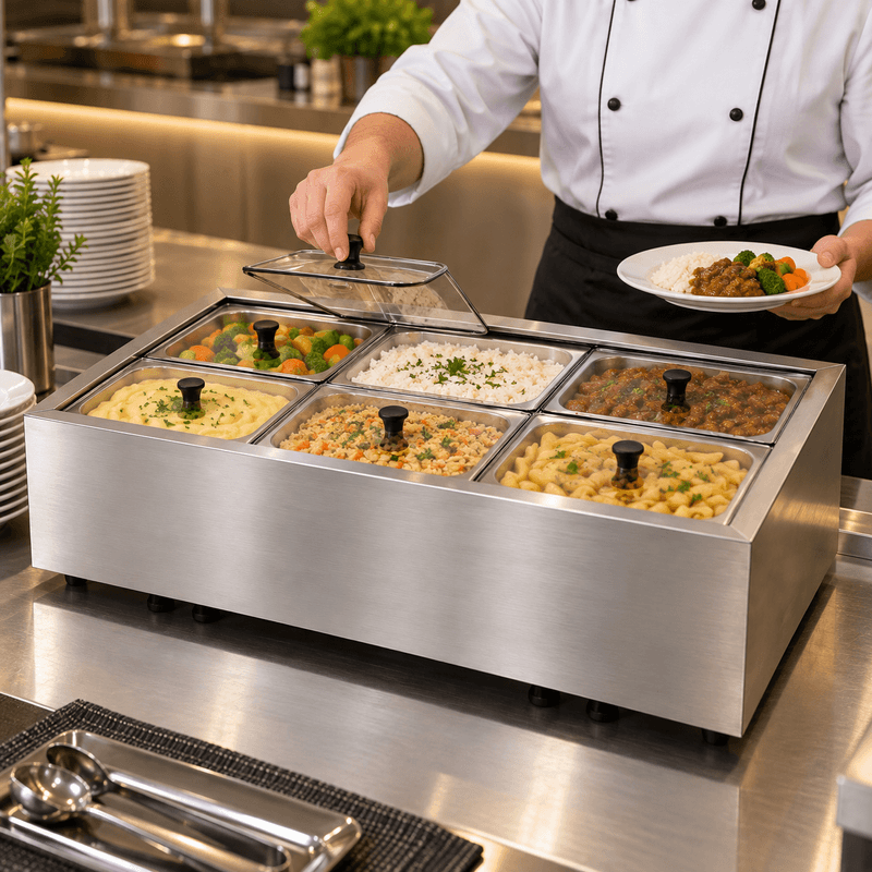 CARRO-BUFFET-TERMICO-MESA-BBMF-6-6-CUBAS-127V---EDANCA