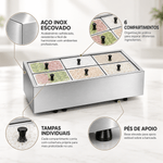 CARRO-BUFFET-TERMICO-MESA-BBMF-6-6-CUBAS-127V---EDANCA