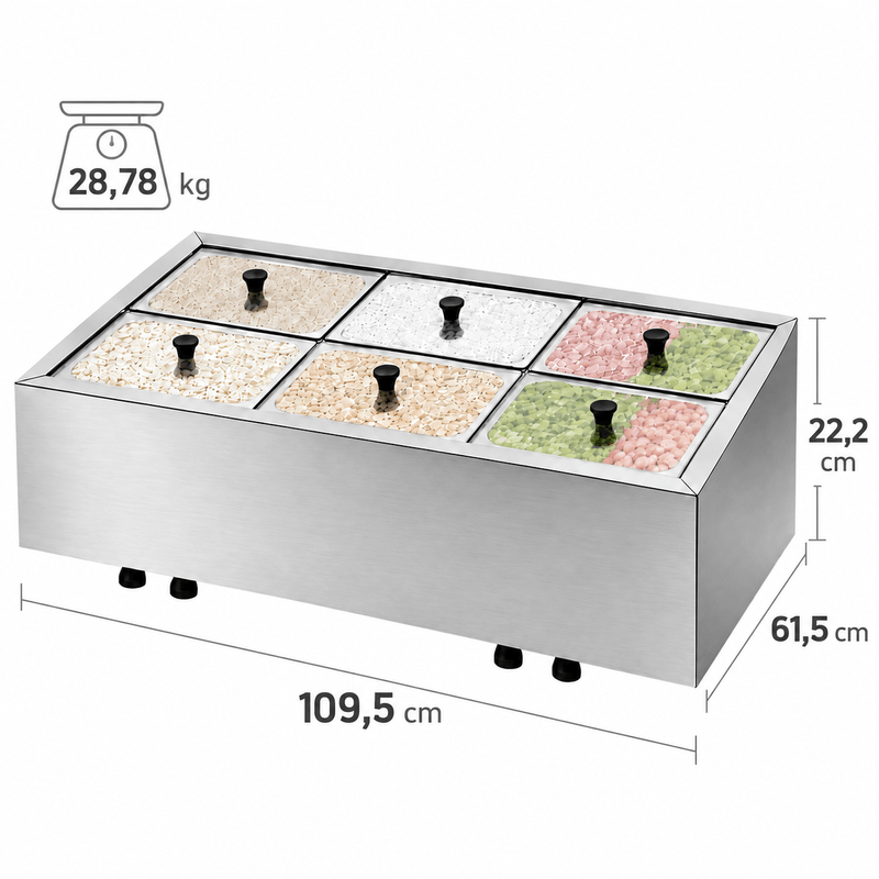 CARRO-BUFFET-TERMICO-MESA-BBMF-6-6-CUBAS-127V---EDANCA