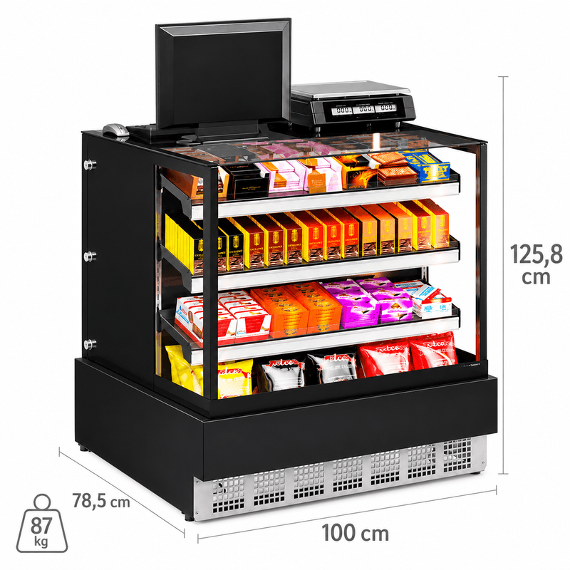 VITRINE-NEUTRA-CAIXA-ABERTA-MGEX-100-PRETO-CONVENIENCIA-BIVOLT---GELOPAR