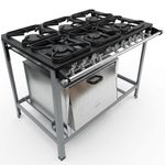 FOGAO-6-BOCAS-30X30CM-GAS-DE-COZINHA-GLP-BAIXA-PRESSAO-PERFIL-5CM-COM-FORNO---METALMAQ