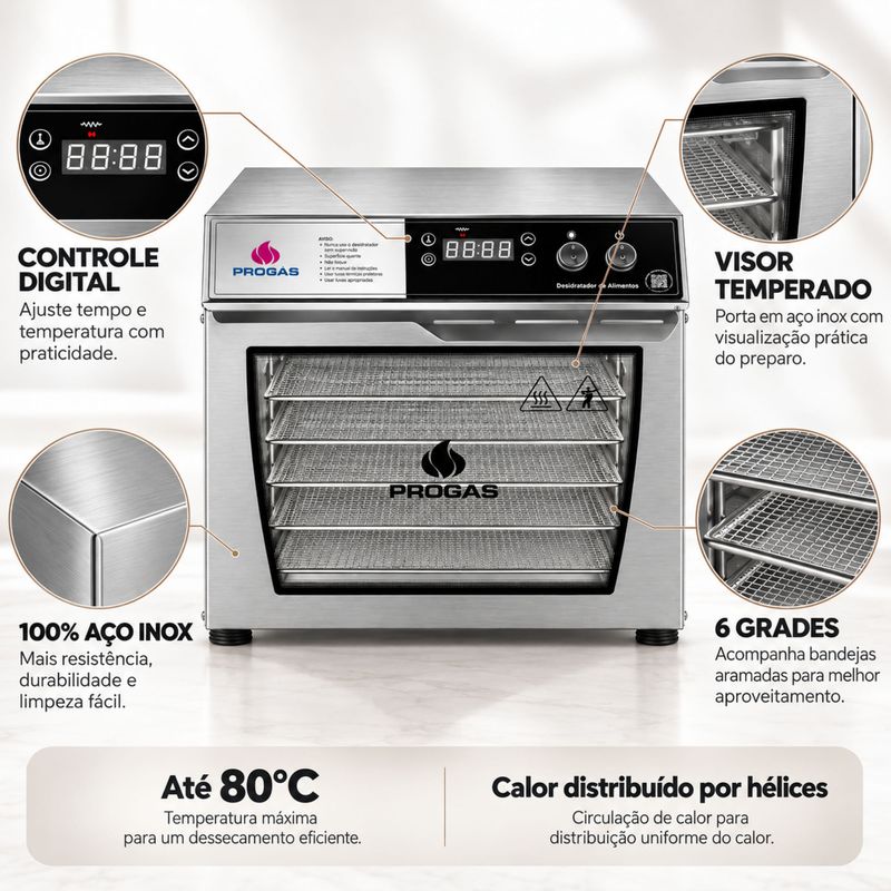 DESIDRATADOR-DE-ALIMENTOS-PRDES-06-INOX-127V---PROGAS