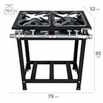 FOGAO-2-BOCAS-30X30CM-GAS-DE-COZINHA-SILVER-PERFIL-5CM-DE-PE---CEFAZ