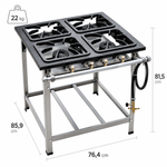 FOGAO-4-BOCAS-30X30CM-GAS-DE-COZINHA-ALTA-PRESSAO-PERFIL-65CM-DE-PE---METALMAQ
