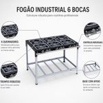 FOGAO-6-BOCAS-30X30CM-GAS-DE-COZINHA-BAIXA-PRESSAO-PERFIL-65CM-DE-PE---METALMAQ