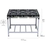 FOGAO-6-BOCAS-30X30CM-GAS-DE-COZINHA-BAIXA-PRESSAO-PERFIL-65CM-DE-PE---METALMAQ