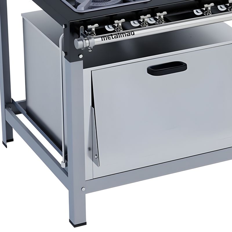 FOGAO-4-BOCAS-30X30-GAS-DE-COZINHA-BAIXA-PRESSAO-PERFIL-65CM-COM-FORNO---METALMAQ